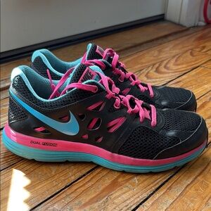 Nike Women's Dual Fusion Black with Pink and Blue Accents